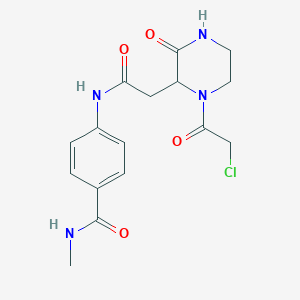 4-({[1-(chloroacetyl)-3-oxopiperazin-2-yl]acetyl}amino)-N-methylbenzamide