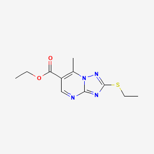 Ethyl 2-(ethylthio)-7-methyl[1,2,4]triazolo[1,5-a]pyrimidine-6-carboxylate