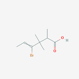 molecular formula C9H15BrO2 B14233386 4-Bromo-2,3,3-trimethylhex-4-enoic acid CAS No. 505066-92-2