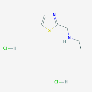 molecular formula C6H12Cl2N2S B1423340 N-(1,3-thiazol-2-ylmethyl)ethanamine dihydrochloride CAS No. 1332529-45-9