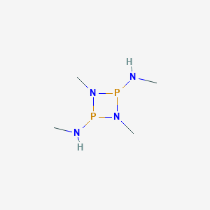 molecular formula C4H14N4P2 B14233408 N~2~,N~4~,1,3-Tetramethyl-1,3,2,4-diazadiphosphetidine-2,4-diamine CAS No. 498576-84-4