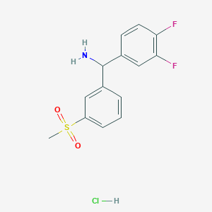(3,4-Difluorophenyl)(3-methanesulfonylphenyl)methanamine hydrochloride