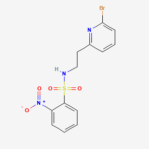 molecular formula C13H12BrN3O4S B14233458 Benzenesulfonamide, N-[2-(6-bromo-2-pyridinyl)ethyl]-2-nitro- CAS No. 404034-79-3