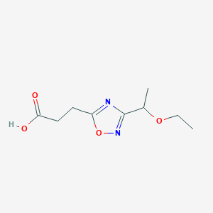3-[3-(1-Ethoxyethyl)-1,2,4-oxadiazol-5-yl]propanoic acid