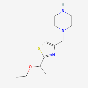 1-{[2-(1-Ethoxyethyl)-1,3-thiazol-4-yl]methyl}piperazine