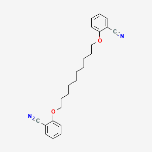 molecular formula C24H28N2O2 B14233651 Benzonitrile, 2,2'-[1,10-decanediylbis(oxy)]bis- CAS No. 500900-74-3