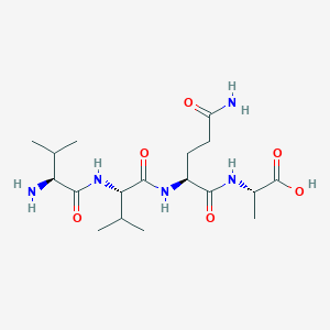 molecular formula C18H33N5O6 B14233656 L-Valyl-L-valyl-L-glutaminyl-L-alanine CAS No. 798541-28-3