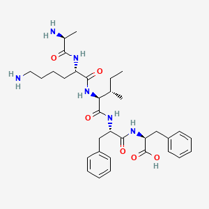 molecular formula C33H48N6O6 B14233670 L-Phenylalanine, L-alanyl-L-lysyl-L-isoleucyl-L-phenylalanyl- CAS No. 532436-04-7