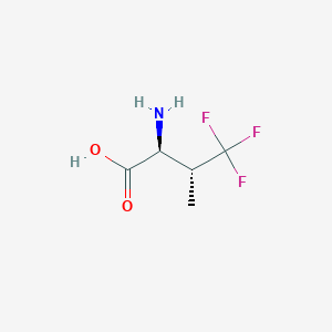 molecular formula C5H8F3NO2 B14233694 L-Valine, 4,4,4-trifluoro-, (3R)- CAS No. 409333-57-9
