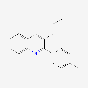 molecular formula C19H19N B14233722 Quinoline, 2-(4-methylphenyl)-3-propyl- CAS No. 785815-32-9