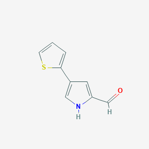 molecular formula C9H7NOS B14233745 1H-Pyrrole-2-carboxaldehyde, 4-(2-thienyl)- CAS No. 541501-20-6