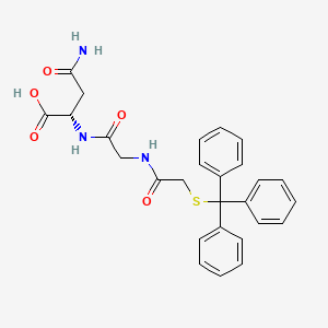 molecular formula C27H27N3O5S B14233781 N-{[(Triphenylmethyl)sulfanyl]acetyl}glycyl-L-asparagine CAS No. 823803-06-1