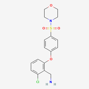 molecular formula C17H19ClN2O4S B14233783 1-{2-Chloro-6-[4-(morpholine-4-sulfonyl)phenoxy]phenyl}methanamine CAS No. 823780-80-9
