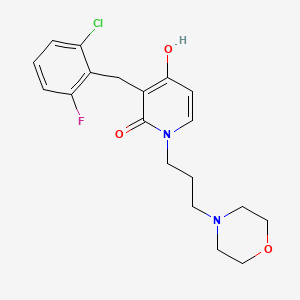 3-(2-chloro-6-fluorobenzyl)-4-hydroxy-1-(3-morpholinopropyl)-2(1H)-pyridinone