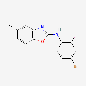 molecular formula C14H10BrFN2O B14233812 N-(4-Bromo-2-fluorophenyl)-5-methyl-1,3-benzoxazol-2-amine CAS No. 791594-54-2