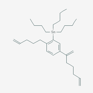 molecular formula C30H50Sn B14233872 Tributyl[5-(hepta-1,6-dien-2-YL)-2-(pent-4-EN-1-YL)phenyl]stannane CAS No. 820964-79-2