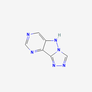 molecular formula C6H4N6 B14233879 3,4,6,7,10,12-hexazatricyclo[6.4.0.02,6]dodeca-1(12),2,4,8,10-pentaene CAS No. 748776-75-2