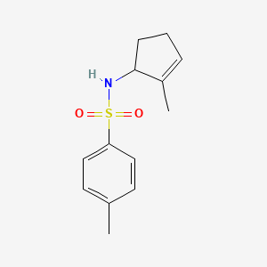 molecular formula C13H17NO2S B14233908 4-Methyl-N-(2-methylcyclopent-2-en-1-yl)benzene-1-sulfonamide CAS No. 824402-99-5