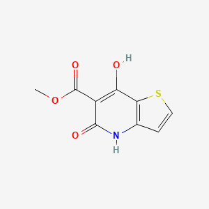 molecular formula C9H7NO4S B1423392 Methyl 5,7-dihydroxythieno[3,2-b]pyridine-6-carboxylate CAS No. 90691-13-7