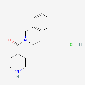 molecular formula C15H23ClN2O B1423393 N-Benzyl-N-ethyl-4-piperidinecarboxamide hydrochloride CAS No. 6308-67-4