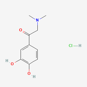 molecular formula C10H14ClNO3 B1423394 1-(3,4-Dihydroxyphenyl)-2-(dimethylamino)ethan-1-one hydrochloride CAS No. 16899-83-5