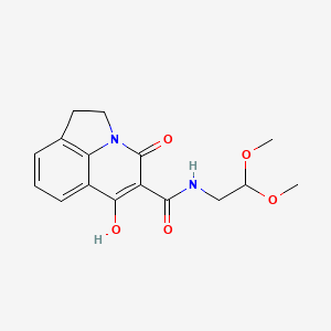 N-(2,2-dimethoxyethyl)-6-hydroxy-4-oxo-1,2-dihydro-4H-pyrrolo[3,2,1-ij]quinoline-5-carboxamide