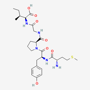 molecular formula C27H41N5O7S B14233995 L-Methionyl-L-tyrosyl-L-prolylglycyl-L-isoleucine CAS No. 823233-47-2