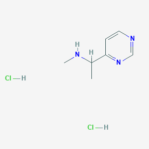 molecular formula C7H13Cl2N3 B1423400 N-Methyl-1-(4-pyrimidinyl)ethanamine dihydrochloride CAS No. 1255717-40-8