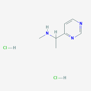 molecular formula C7H13Cl2N3 B1423400 N-Methyl-1-(pyrimidin-4-yl)ethanamine dihydrochloride CAS No. 1255717-40-8