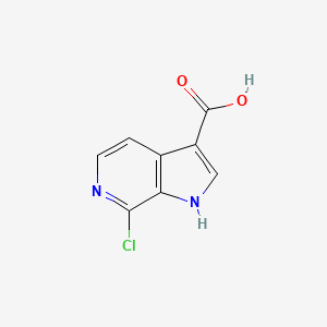 molecular formula C8H5ClN2O2 B1423402 7-Chloro-1H-pyrrolo[2,3-c]pyridine-3-carboxylic acid CAS No. 1167055-41-5
