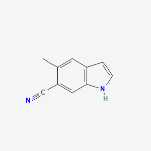 molecular formula C10H8N2 B1423404 5-methyl-1H-indole-6-carbonitrile CAS No. 1167056-69-0