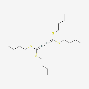 molecular formula C20H36S4 B14234040 Tetrakis(butylsulfanyl)butatriene CAS No. 526208-90-2