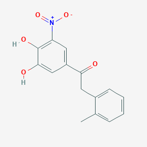 molecular formula C15H13NO5 B14234166 Ethanone, 1-(3,4-dihydroxy-5-nitrophenyl)-2-(2-methylphenyl)- CAS No. 274925-87-0