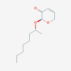molecular formula C13H22O3 B14234230 2H-Pyran-3(6H)-one, 2-[[(1R)-1-methylheptyl]oxy]-, (2S)- CAS No. 391928-92-0