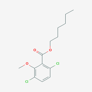 molecular formula C14H18Cl2O3 B14234249 Hexyl 3,6-dichloro-2-methoxybenzoate CAS No. 405297-28-1