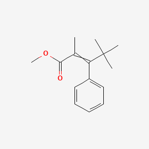 molecular formula C15H20O2 B14234285 Methyl 2,4,4-trimethyl-3-phenylpent-2-enoate CAS No. 492467-83-1