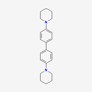 molecular formula C22H28N2 B14234291 Piperidine, 1,1'-[1,1'-biphenyl]-4,4'-diylbis- CAS No. 279675-40-0