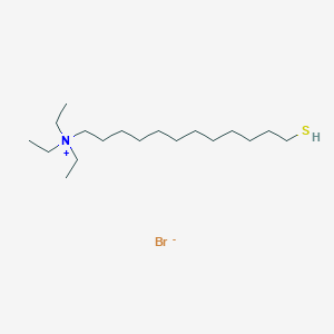 molecular formula C18H40BrNS B14234299 1-Dodecanaminium, N,N,N-triethyl-12-mercapto-, bromide CAS No. 337306-88-4