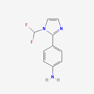 B1423432 4-[1-(difluoromethyl)-1H-imidazol-2-yl]aniline CAS No. 1315369-01-7