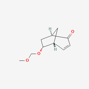 molecular formula C10H14O3 B14234350 Bicyclo[3.2.1]oct-3-en-2-one, 6-(methoxymethoxy)-, (1R,5R,6R)- CAS No. 351033-71-1