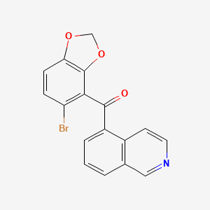 molecular formula C17H10BrNO3 B14234365 Methanone, (5-bromo-1,3-benzodioxol-4-yl)-5-isoquinolinyl- CAS No. 400786-36-9