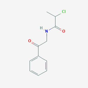 molecular formula C11H12ClNO2 B1423438 2-chloro-N-(2-oxo-2-phenylethyl)propanamide CAS No. 1334149-47-1