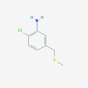 molecular formula C8H10ClNS B1423441 2-Chloro-5-[(methylsulfanyl)methyl]aniline CAS No. 1179294-51-9