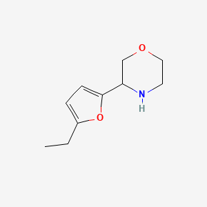 molecular formula C10H15NO2 B1423444 3-(5-乙基呋喃-2-基)吗啉 CAS No. 1270337-07-9