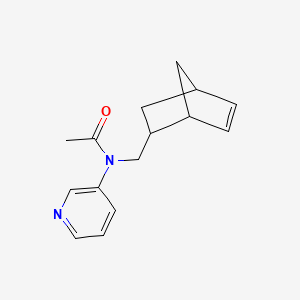 molecular formula C15H18N2O B14234456 N-[(Bicyclo[2.2.1]hept-5-en-2-yl)methyl]-N-(pyridin-3-yl)acetamide CAS No. 566162-90-1