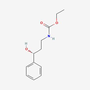 molecular formula C12H17NO3 B14234464 Carbamic acid, [(3R)-3-hydroxy-3-phenylpropyl]-, ethyl ester CAS No. 502697-62-3