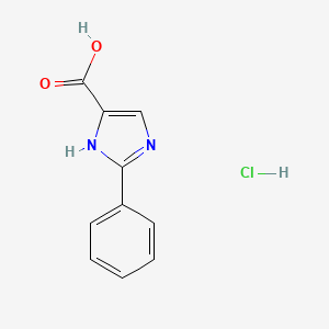 molecular formula C10H9ClN2O2 B1423447 2-phenyl-1H-imidazole-4-carboxylic acid hydrochloride CAS No. 1334149-04-0