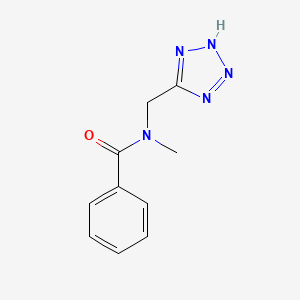 molecular formula C10H11N5O B1423448 N-methyl-N-(2H-1,2,3,4-tetrazol-5-ylmethyl)benzamide CAS No. 1333806-14-6