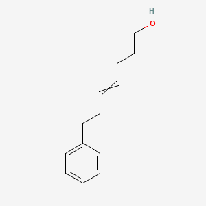 molecular formula C13H18O B14234486 7-Phenylhept-4-EN-1-OL CAS No. 528840-65-5