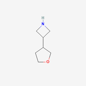molecular formula C7H13NO B1423449 3-(Oxolan-3-yl)azetidine CAS No. 1334148-09-2